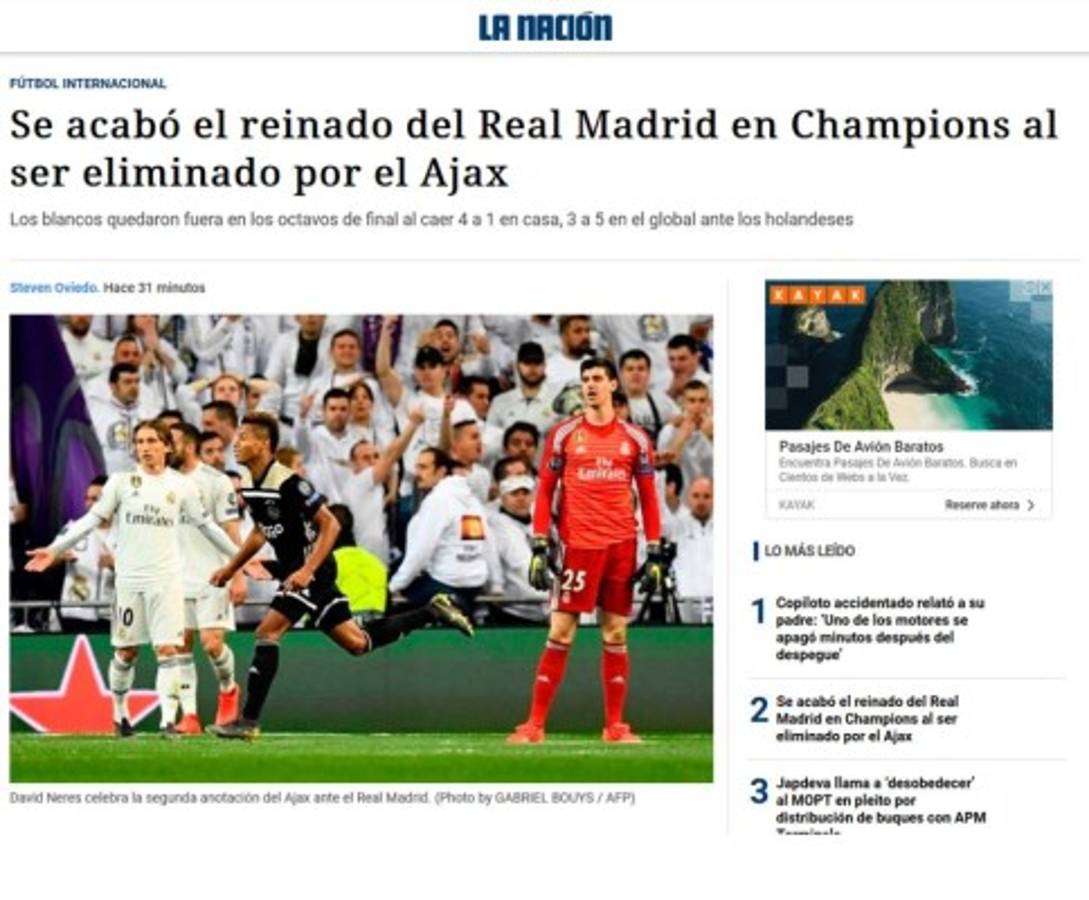 La prensa se hace sentir sobre fracaso del Real Madrid: 'Papelón', 'Luto' y 'Fracaso'