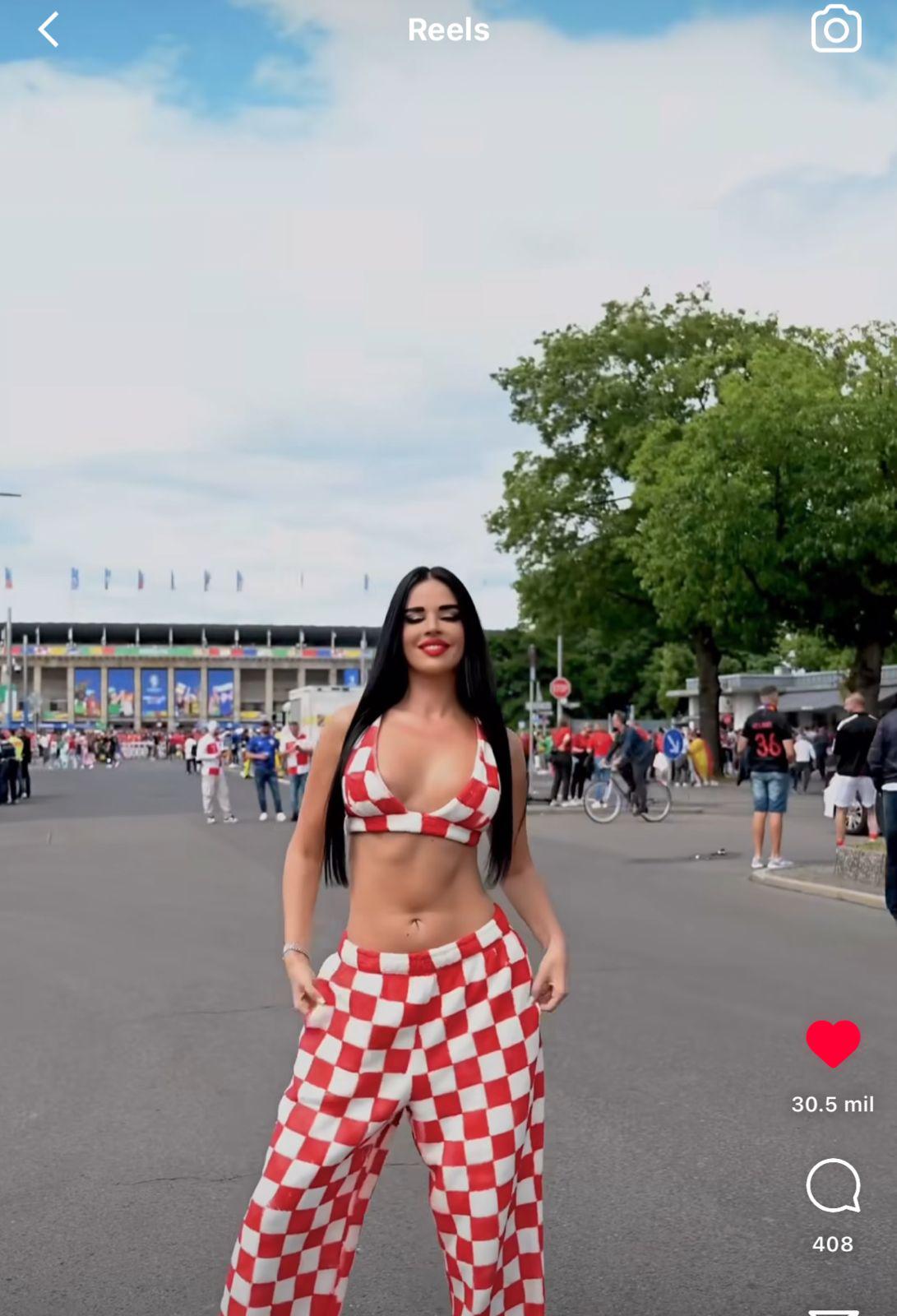 Ivana Knoll luce nuevo atuendo y ‘conquista’ la Eurocopa con su hermoso físico: ¿Traicionó a Croacia?