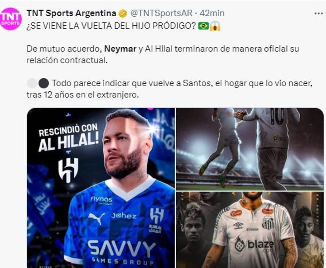 Así reaccionó la prensa internacional a la salida de Neymar del Al Hilal Saudí: “las cifras de una ruina faraónica”