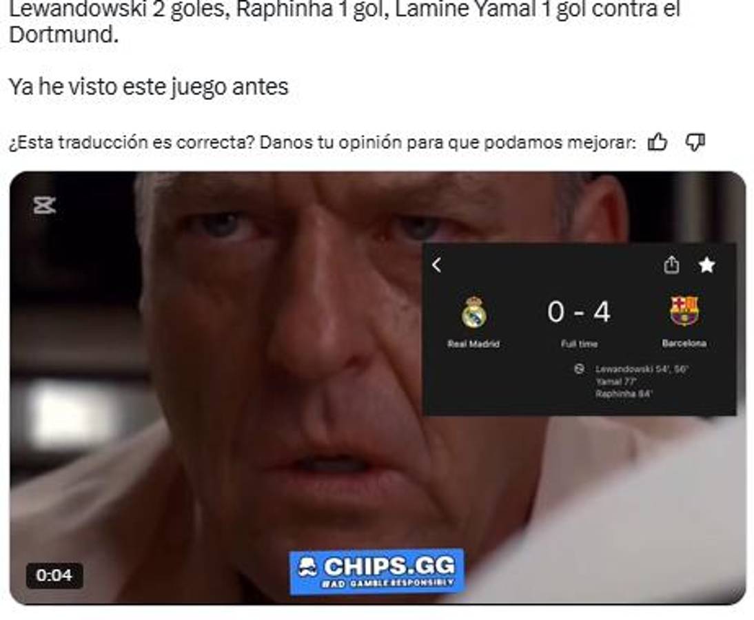 Los memes que dejó la goleada del Barcelona ante Dortmund en Champions: ¡burlas al Real Madrid!