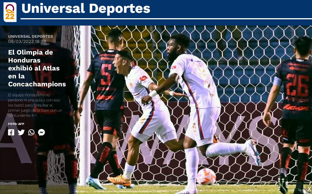 “Terror en Honduras”, “exhibición” y “la novatez les costó caro”: Así reaccionan en México el día después del Olimpia-Atlas