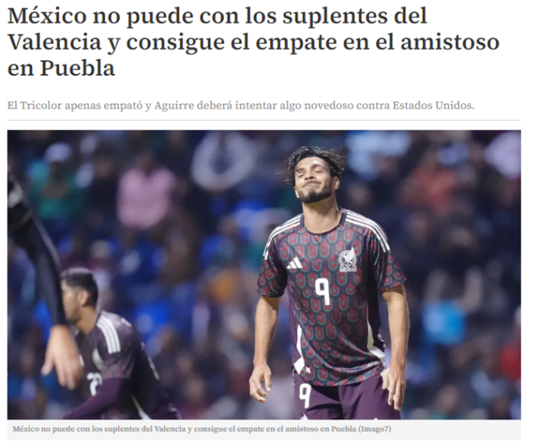 “Siguen sin existir”: la dura reacción de Faitelson tras empate de México ante Valencia “B” y lo que dicen del Vasco