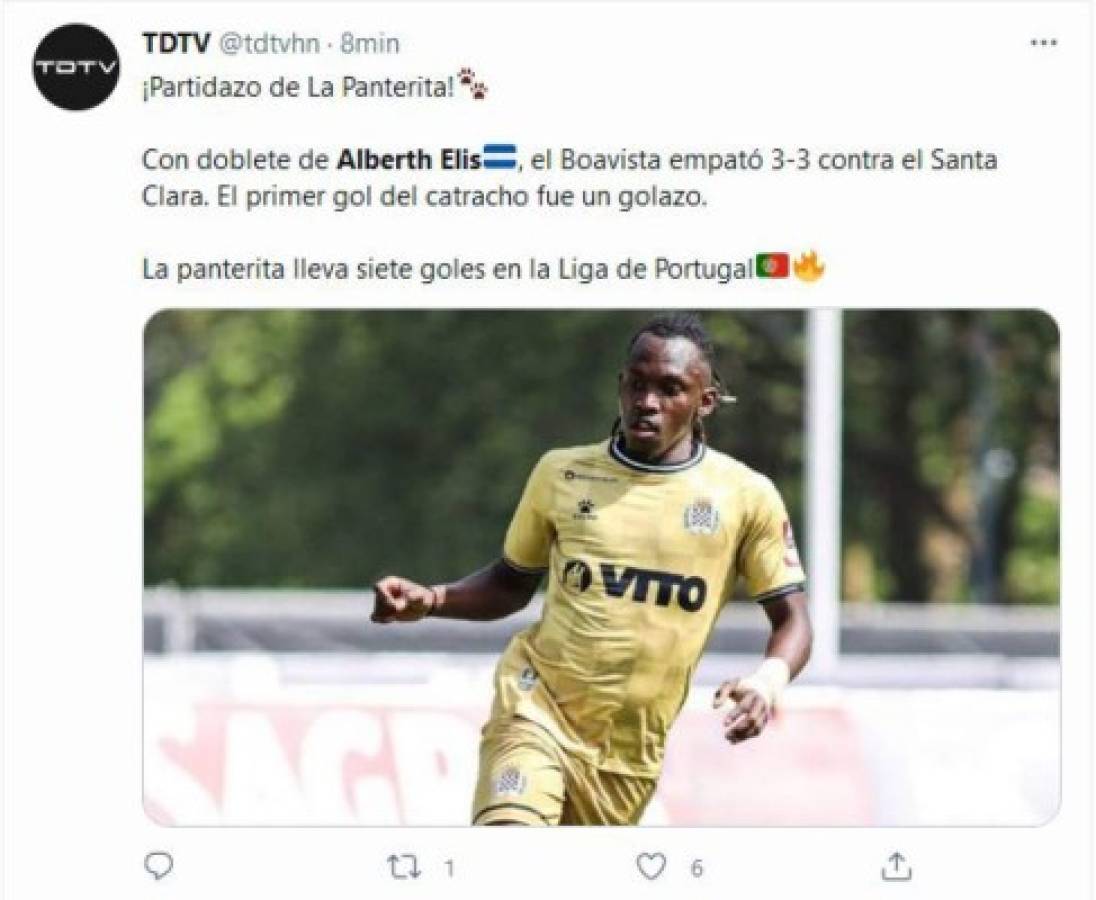 En medios y redes: Lo que dicen del doblete de Alberth Elis en empate de Boavista ante Santa Clara