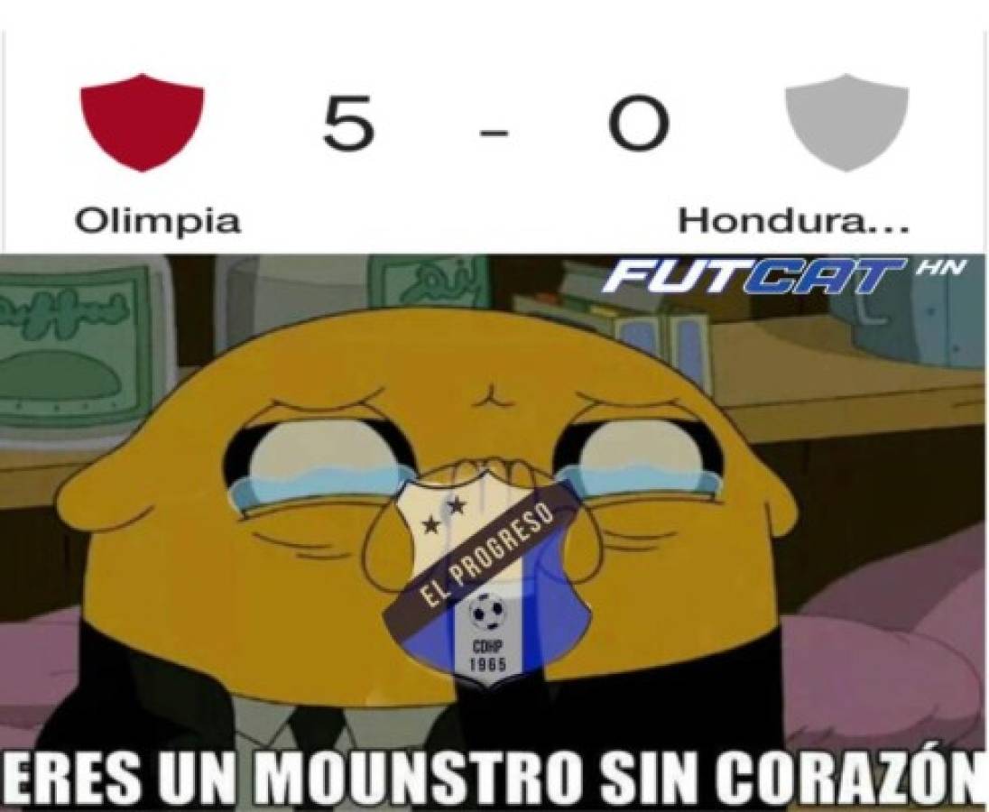 Olimpia, protagonista de los memes tras humillar al Honduras Progreso en el estadio Nacional