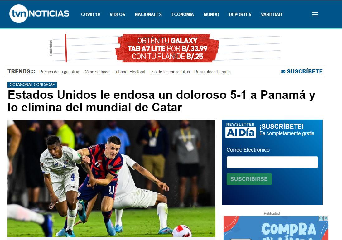 “Qué papelazo”: Lo que dice la prensa de Panamá tras la goleada de Estados Unidos ¿Y ‘Chepe Bomba’?