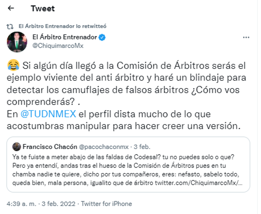 El ‘agarrón’ entre Chiquimarco y Francisco Chacón tras el polémico penal de México: ‘‘Eres un fiasco; nunca pudiste ganarme en nada’’