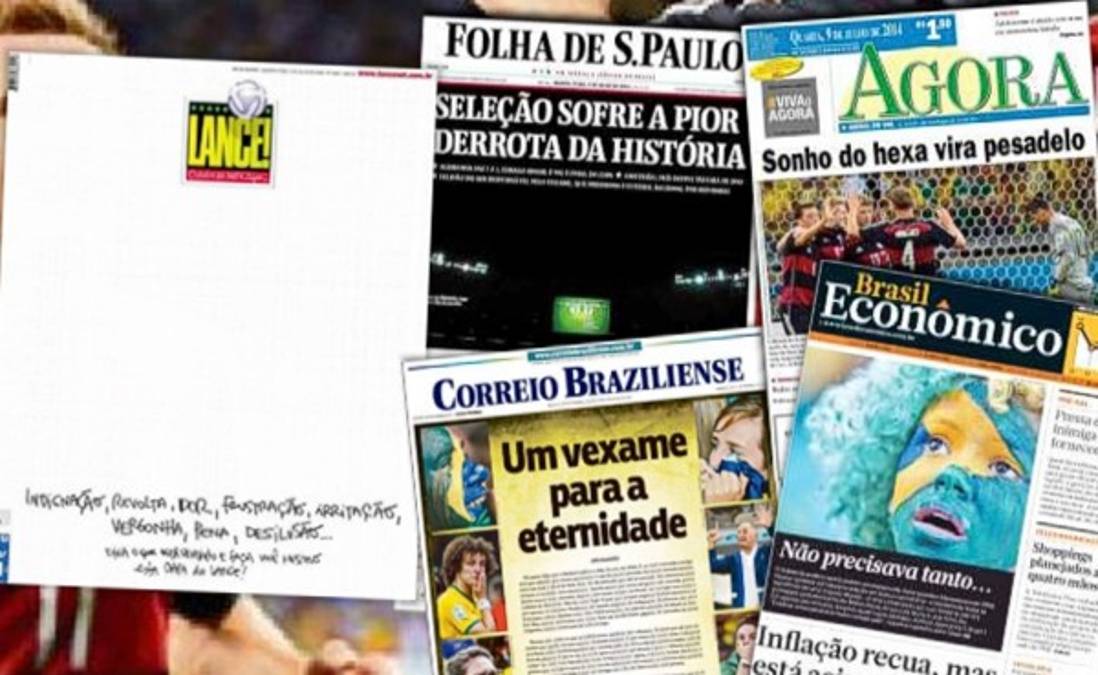 Humillación, vergüenza, indignación, la prensa brasileña no ahorra reproches