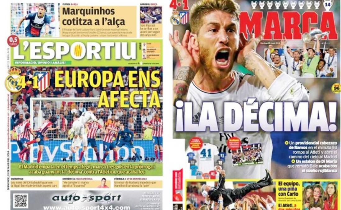 La Décima reina en las portadas de la prensa española