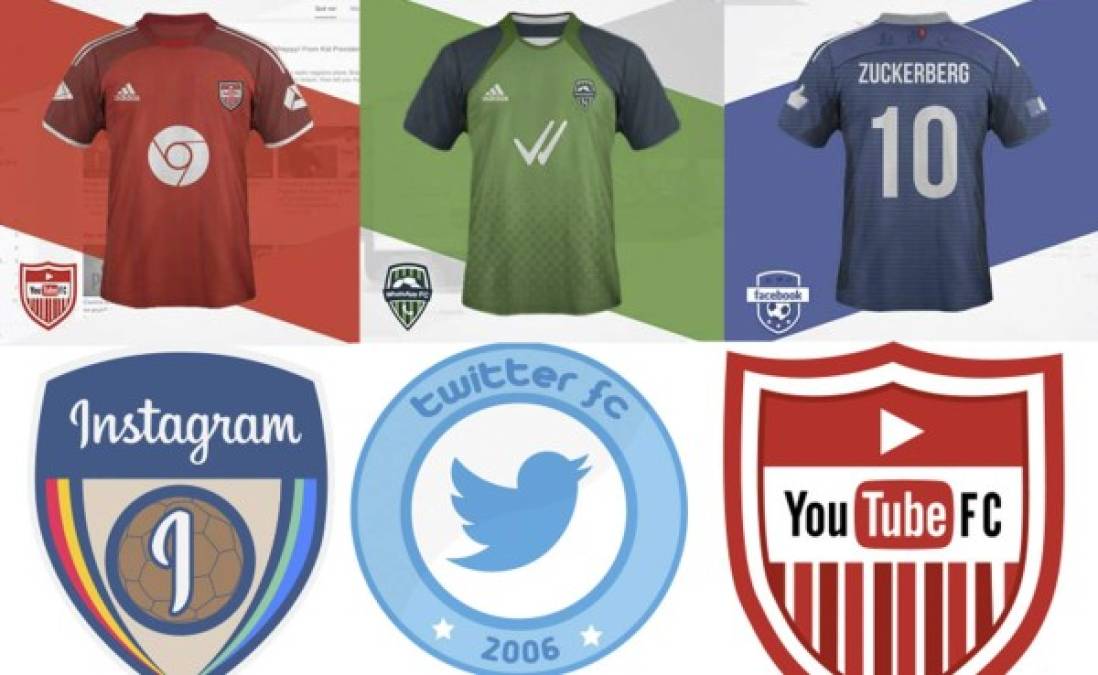 Los uniformes de las redes sociales si fueran equipos de futbol