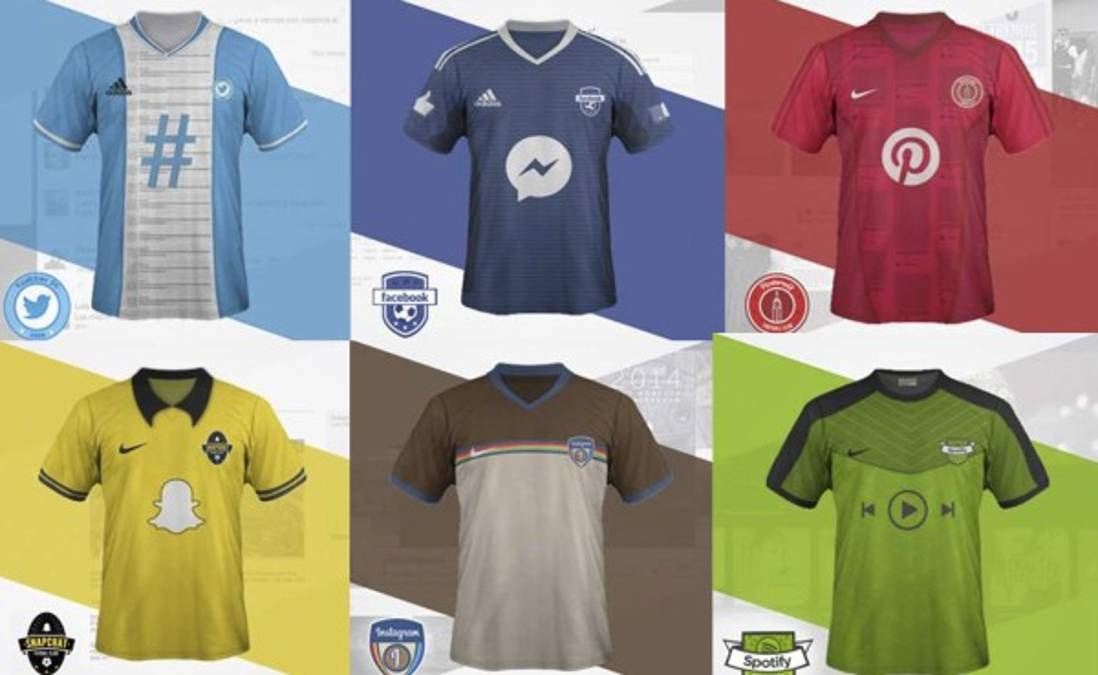 Los uniformes de las redes sociales si fueran equipos de futbol
