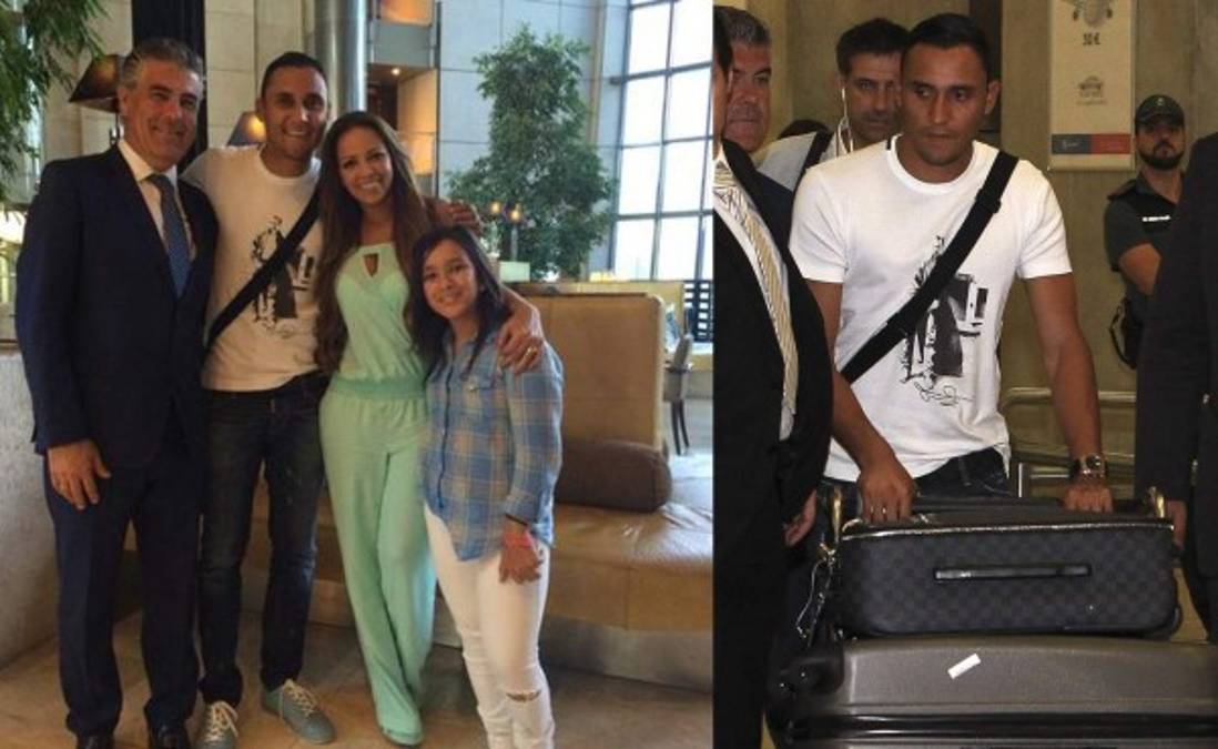 El costarricense Keylor Navas ya está en Madrid