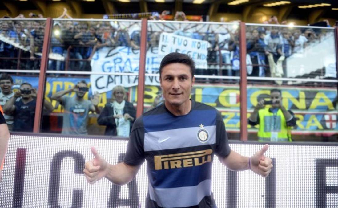 Zanetti fue ovacionado en su último partido como futbolista