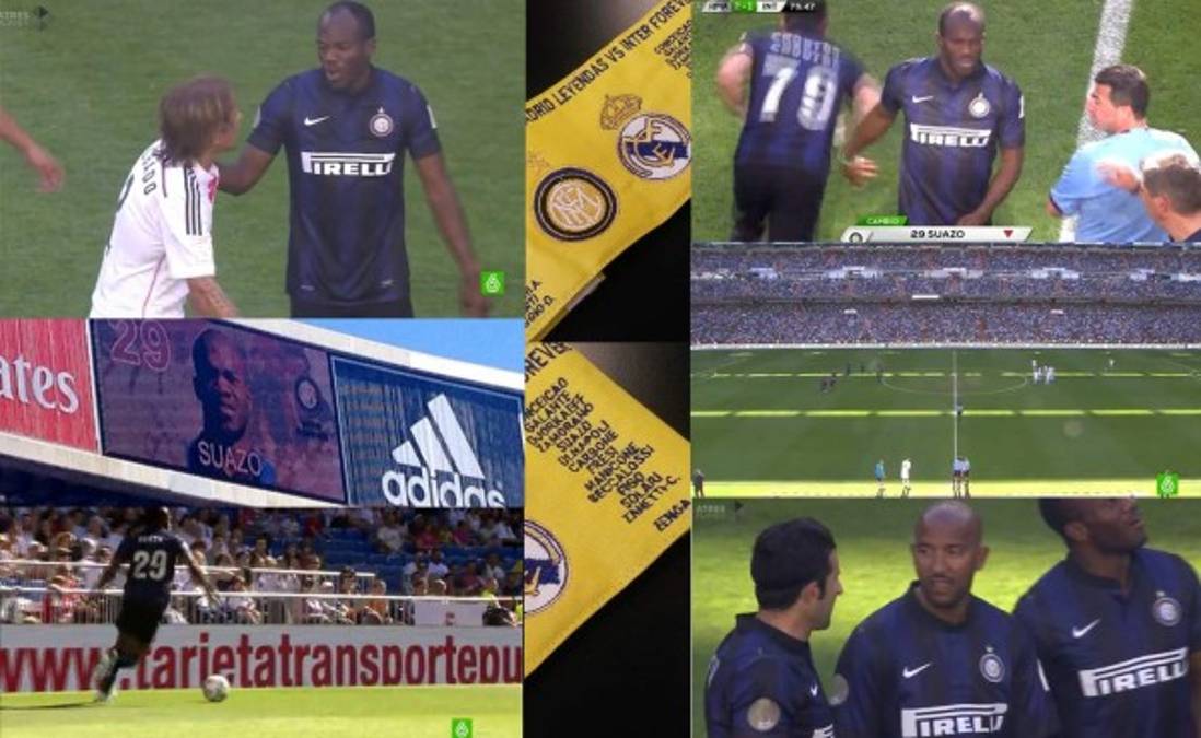 David Suazo jugó en leyendas del Inter contra Real Madrid