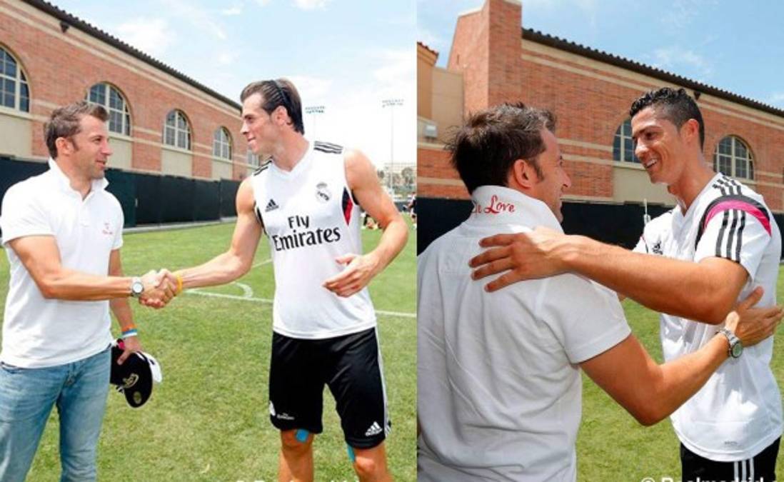 Alessandro Del Piero visitó al Real Madrid