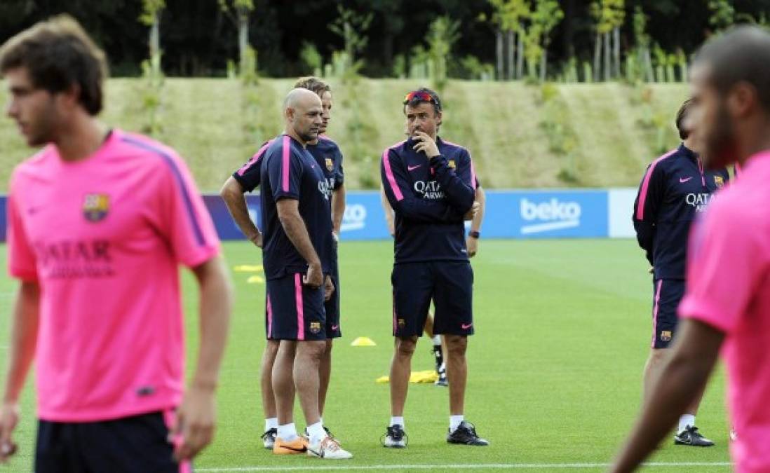El Barcelona realizó su primer entrenamiento en Inglaterra