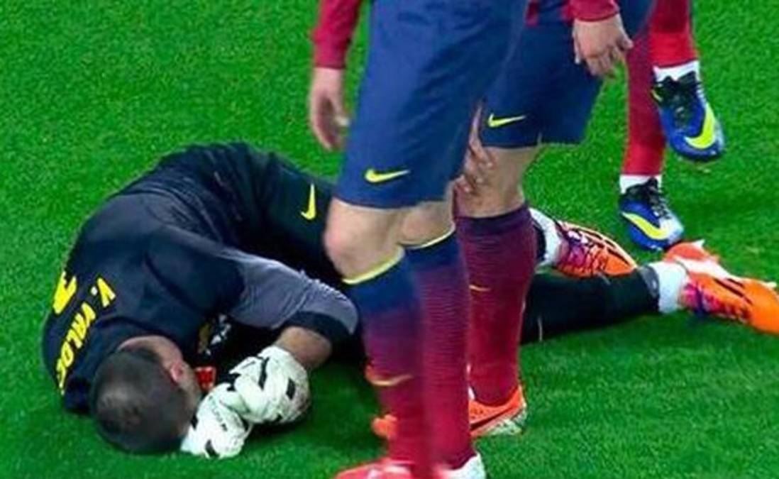 VIDEO: Víctor Valdés salió del campo lesionado y llorando