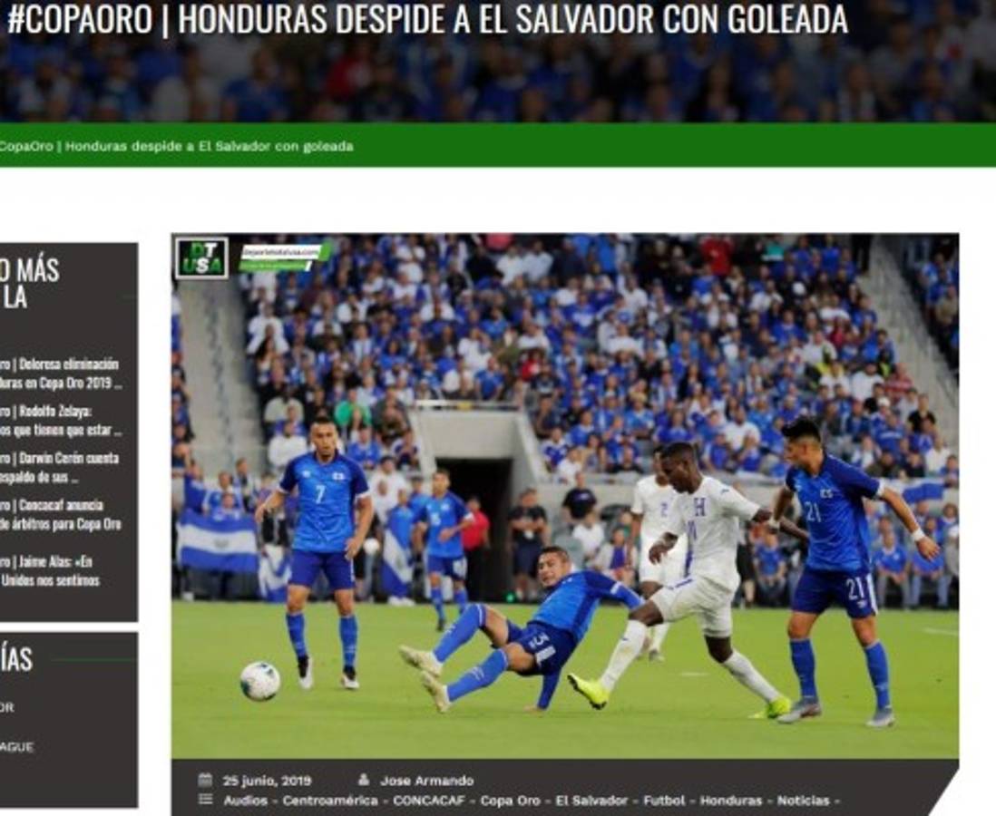 ¡Paliza! La prensa internacional y sus titulares tras la goleada de Honduras a El Salvador  