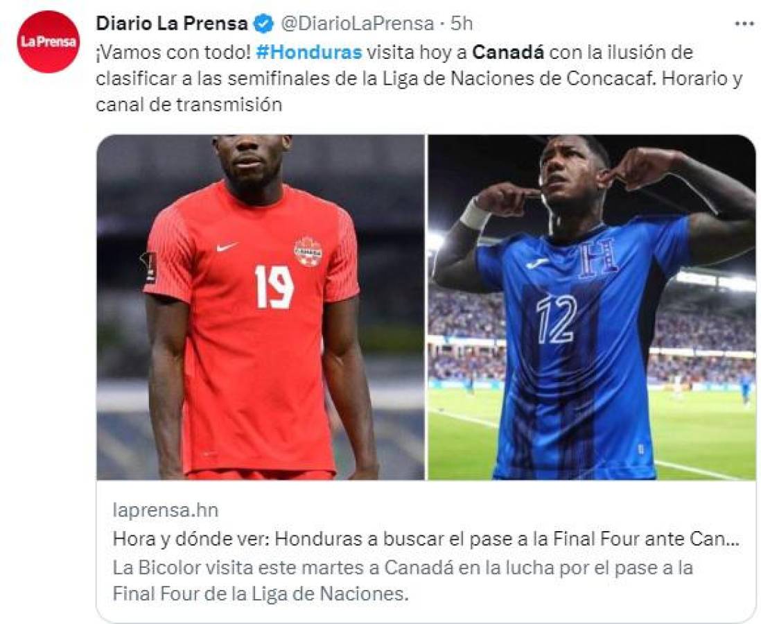 Lo que dice la prensa previo al Canadá-Honduras de la Liga de Naciones de Concacaf; el pronóstico de periodistas norteamericanos