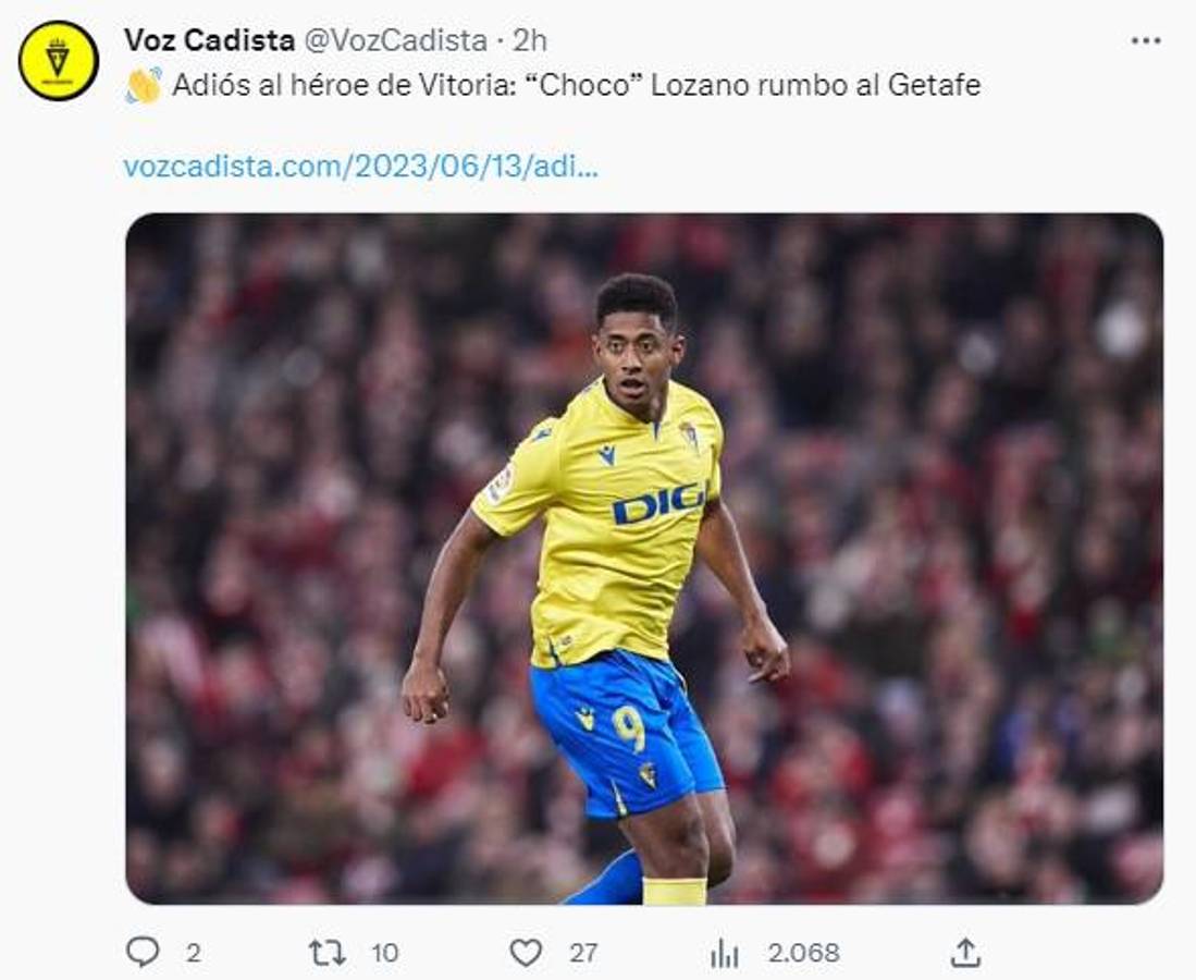 Lo que dice la prensa de España sobre el fichaje del Choco Lozano por el Getafe: “Jugador de rendimiento irregular, pero...”