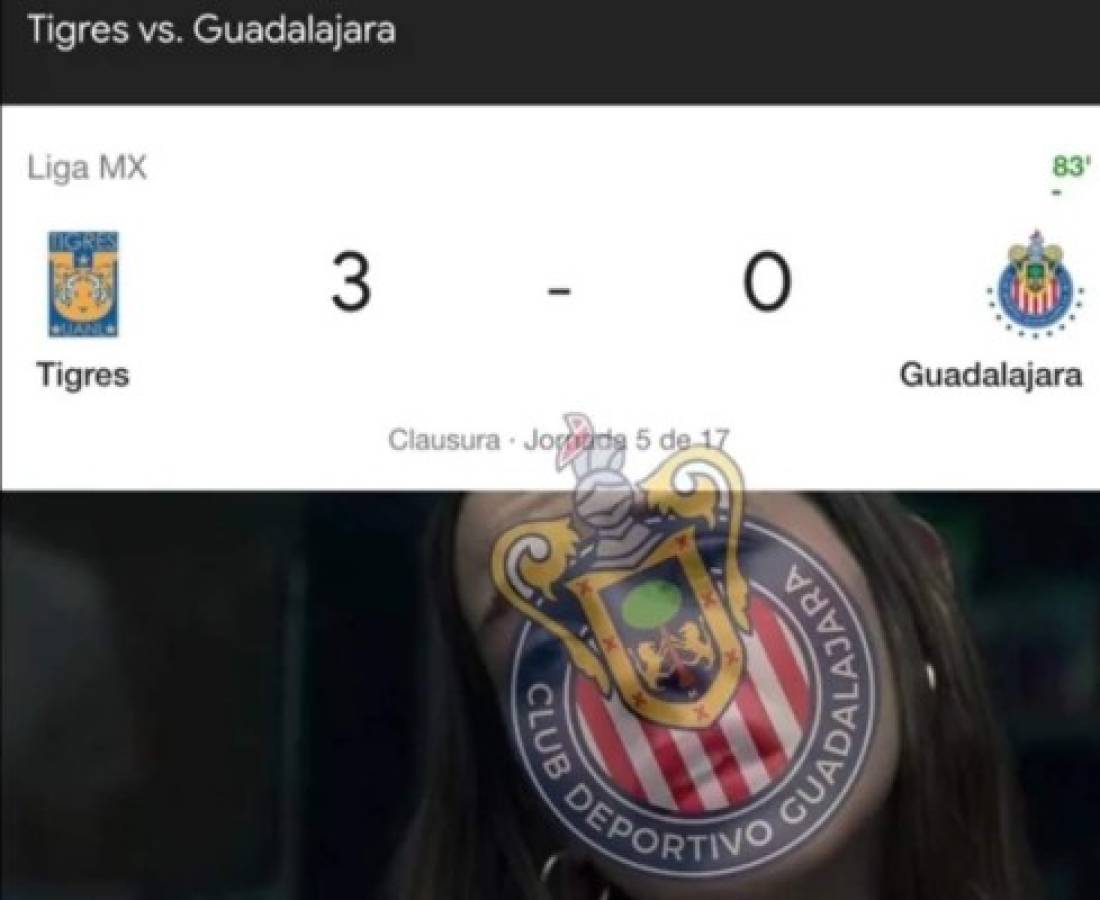 Liga MX: Chivas 'galácticas' y Oribe Peralta, víctimas de los memes tras goleada ante Tigres