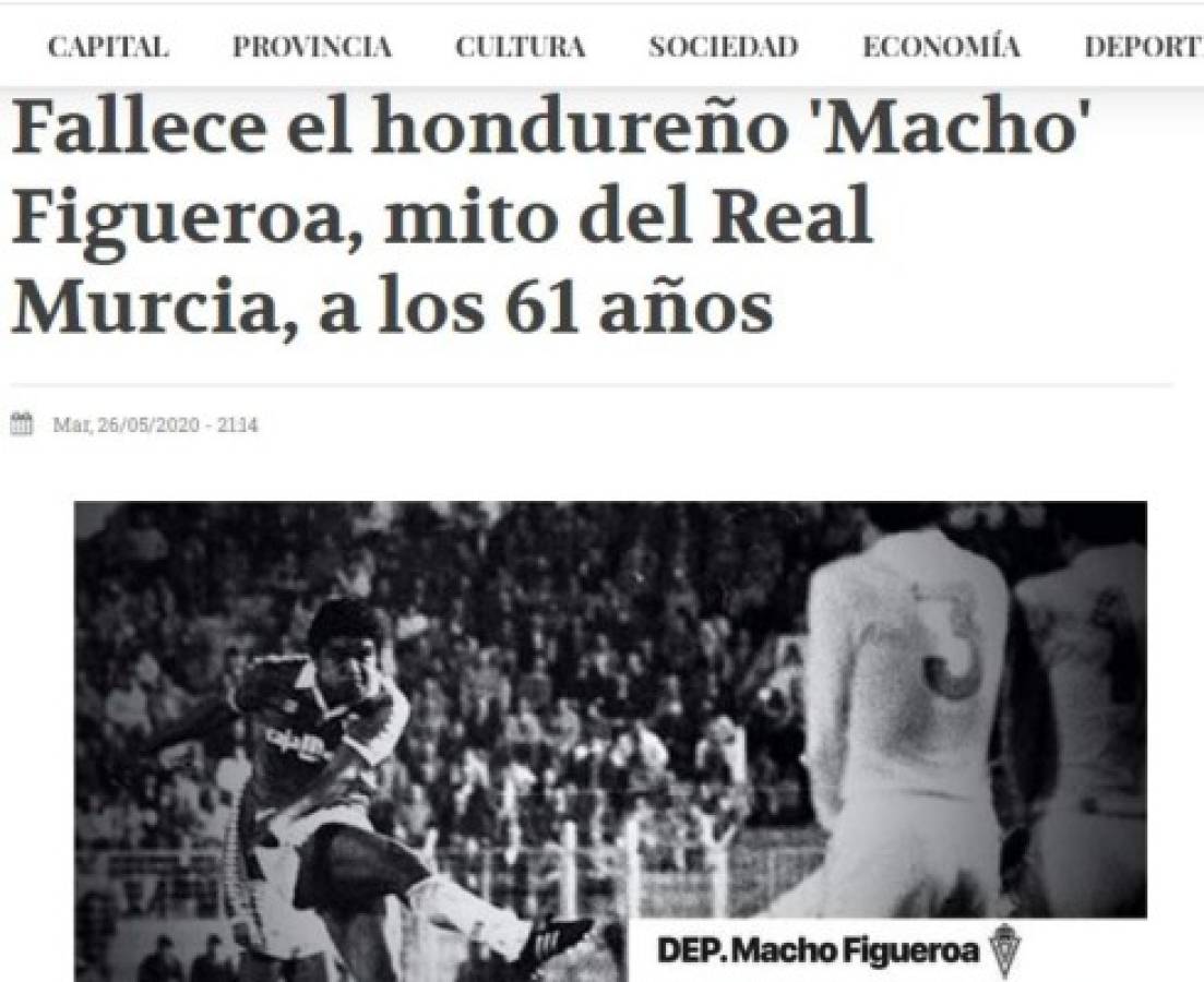 ¡Ídolo, leyenda y mito! Así se refiere la prensa mundial a la muerte del 'Macho' Figueroa