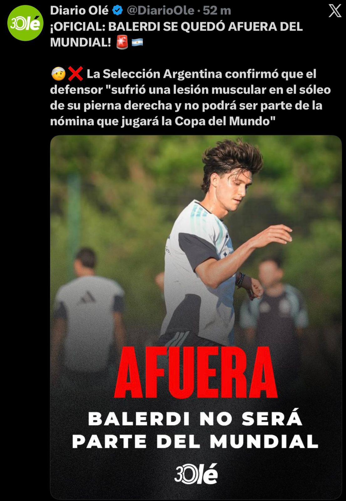 Prensa argentina reacciona al duelo ante Honduras y la sensible baja: Dominio amplio