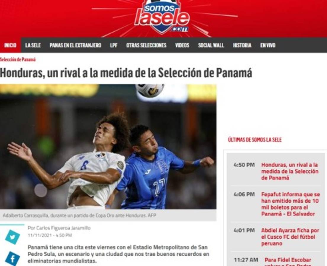 'A papá se le respeta y hay que pasarles por encima': Así calienta la prensa de Panamá el partido contra Honduras  