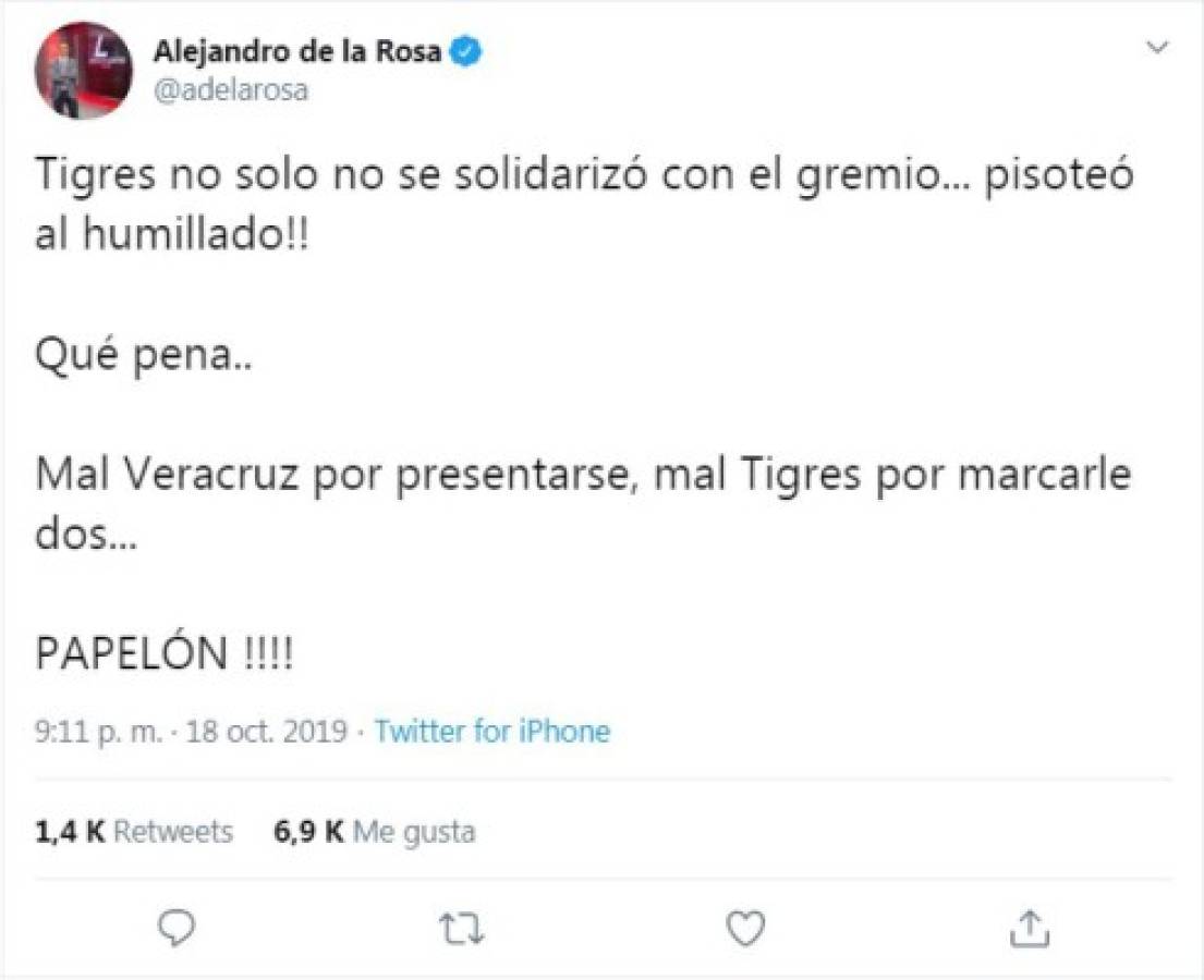 ¡Los reprochan! Esto dicen los medios y periodista luego de lo ocurrido entre Veracruz y Tigres