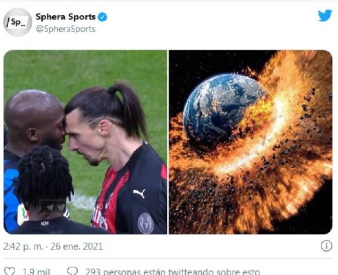 Crueles: Los memes que dejó el feroz cruce entre Zlatan Ibrahimovic y Lukaku en el derbi