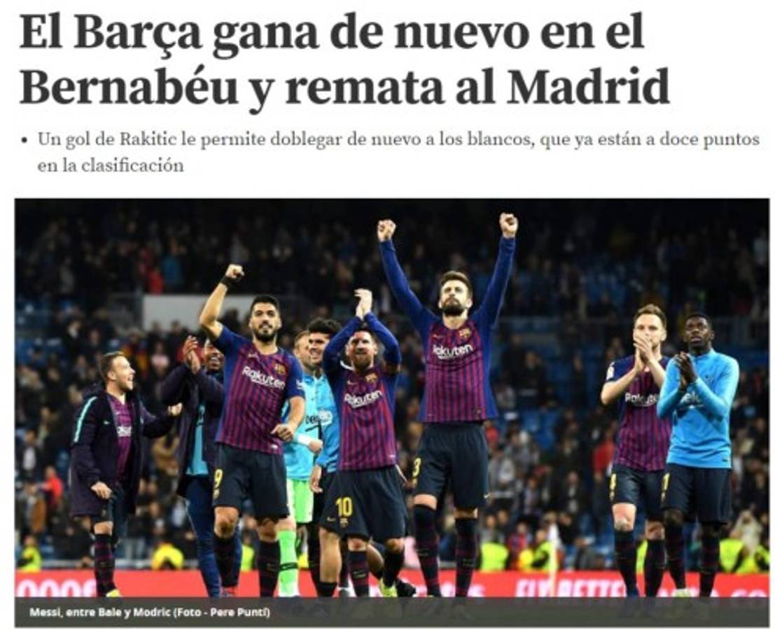Prensa mundial: 'Barcelona, el nuevo papá del Real Madrid'