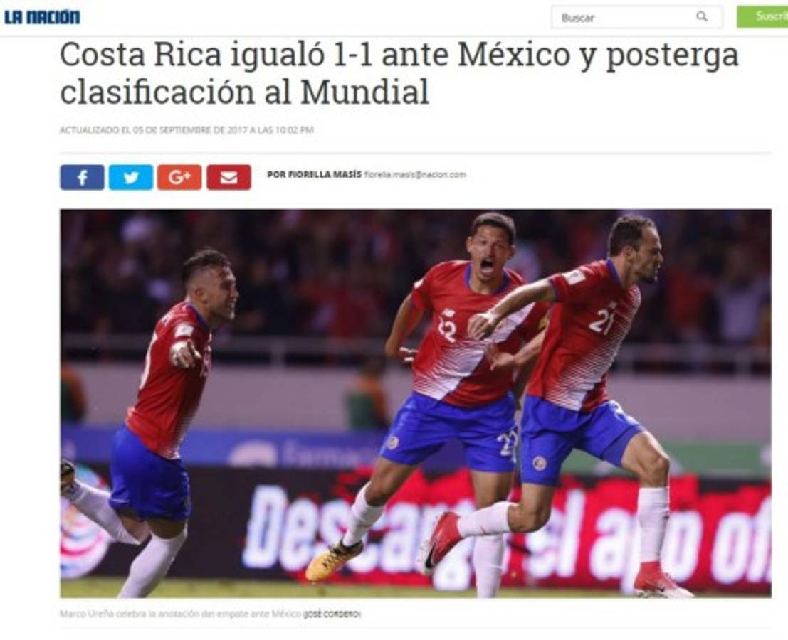 Así reaccionan los medios de Panamá y Costa Rica luego juego ante Trinidad y México