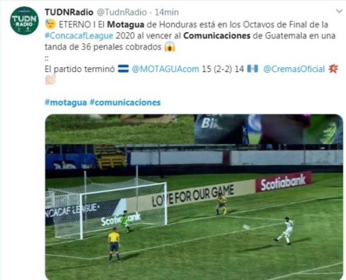 Insólito, asombro, récord: la prensa mundial se sorprende con tanda de penales entre Motagua y Comunicaciones