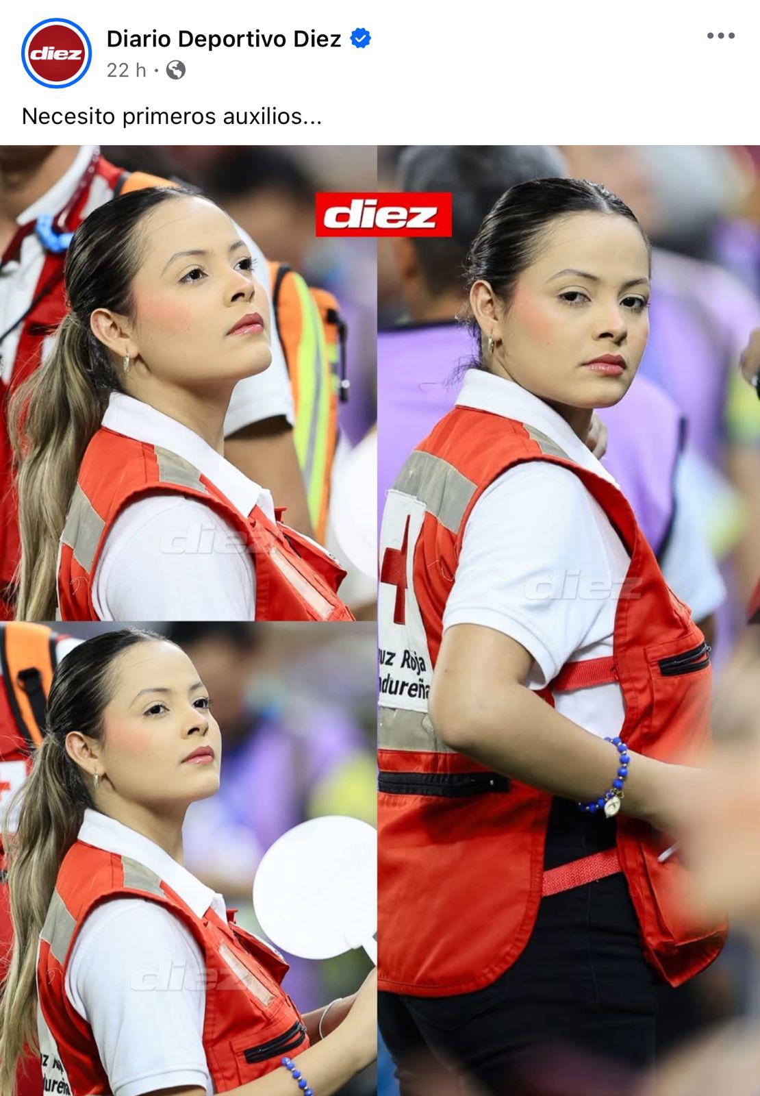 Se revela la identidad de la hermosa paramédica que se hizo viral y robó suspiros en la final entre Real España - Olimpia