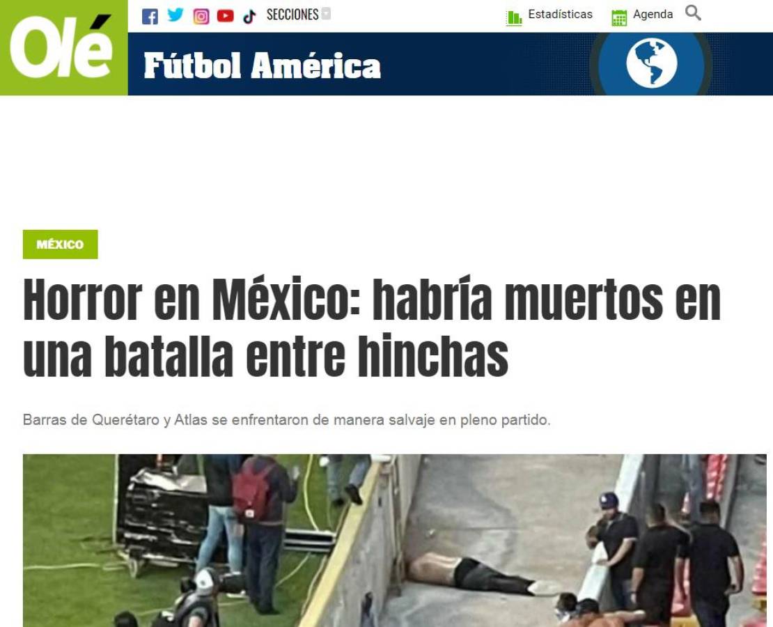“Horror en México y vergüenza”: Lo que dice la prensa internacional sobre los actos de violencia en el Querétaro-Atlas