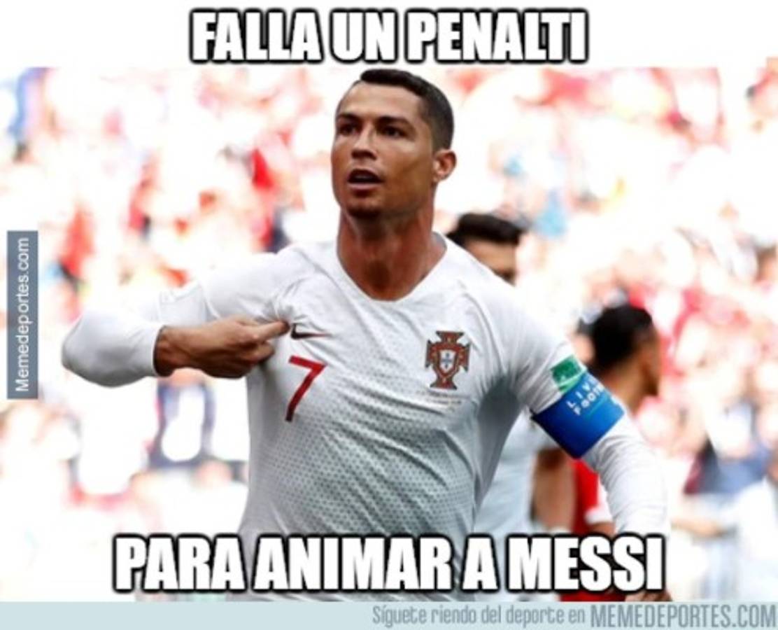 ¡Los memes atacan a Cristiano tras fallar penal pero también se acuerdan de Messi!