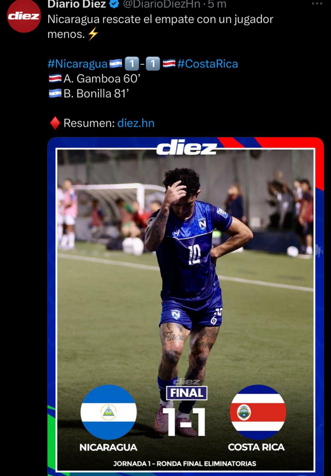 No era penal Nos bailaron: así reacciona la prensa al empate de Costa Rica ante Nicaragua ¿Qué dijo Chepebomba?