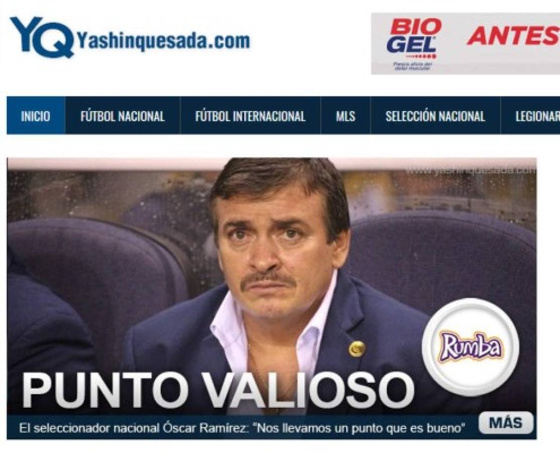 Como 'punto de oro' califica prensa tica empate ante Honduras