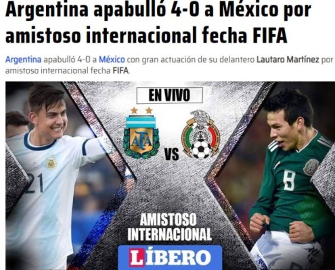 Lo que dice la prensa mundial tras la paliza de Argentina a México: 'Pesadilla y desastre'