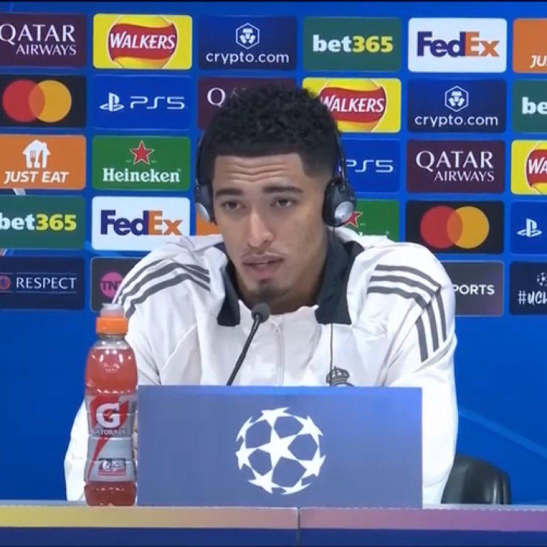 Bellingham estuvo en conferencia de prensa previo al juego contra Liverpool en Champions League.