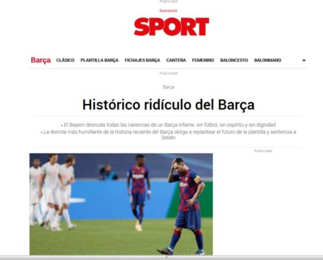 La prensa ataca con furia al Barcelona: Lo tildan de 'juguete' y como el 'fin de una era'