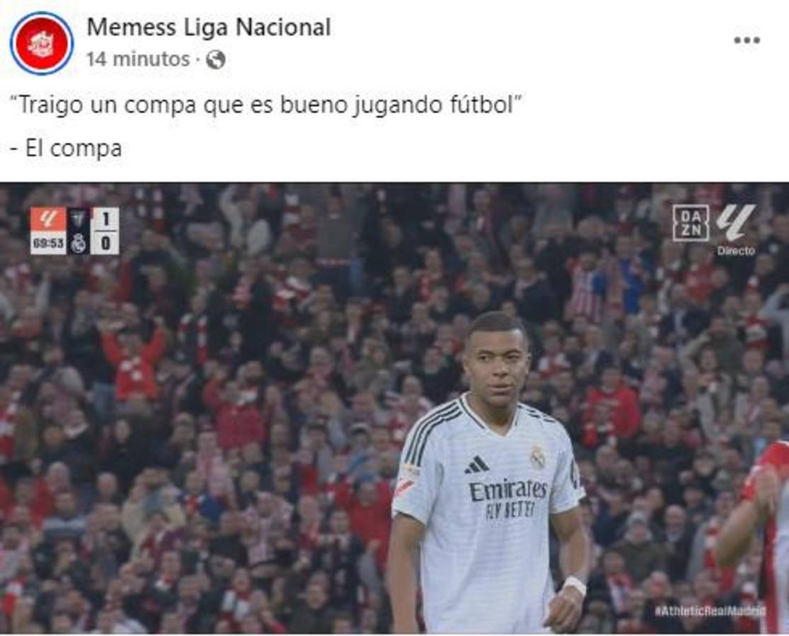 Los memes destrozan a Mbappé por fallar otro penal y al Real Madrid tras perder ante el Athletic Bilbao en LaLiga
