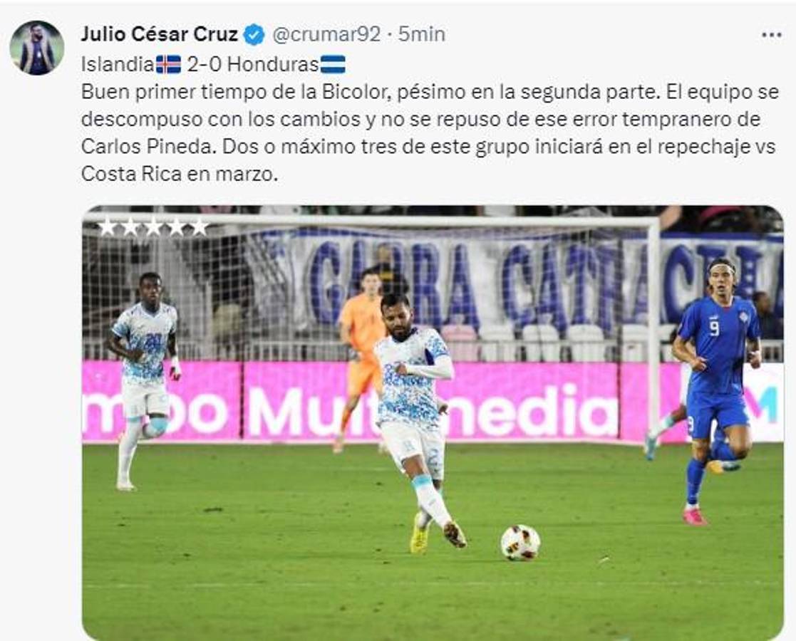 Lo que dicen los periodistas hondureños tras la derrota de la Selección Nacional ante Islandia: “¿Es en serio Buba?”