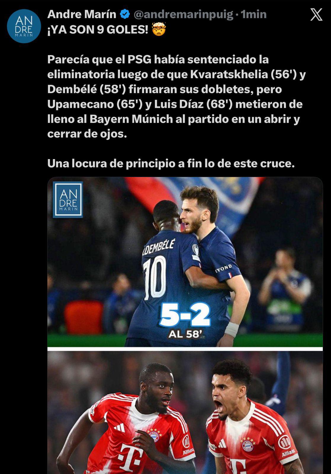 El partido del siglo De lo que se salvó el Madrid: así reacciona la prensa al histórico duelo entre PSG y Bayern en Champions