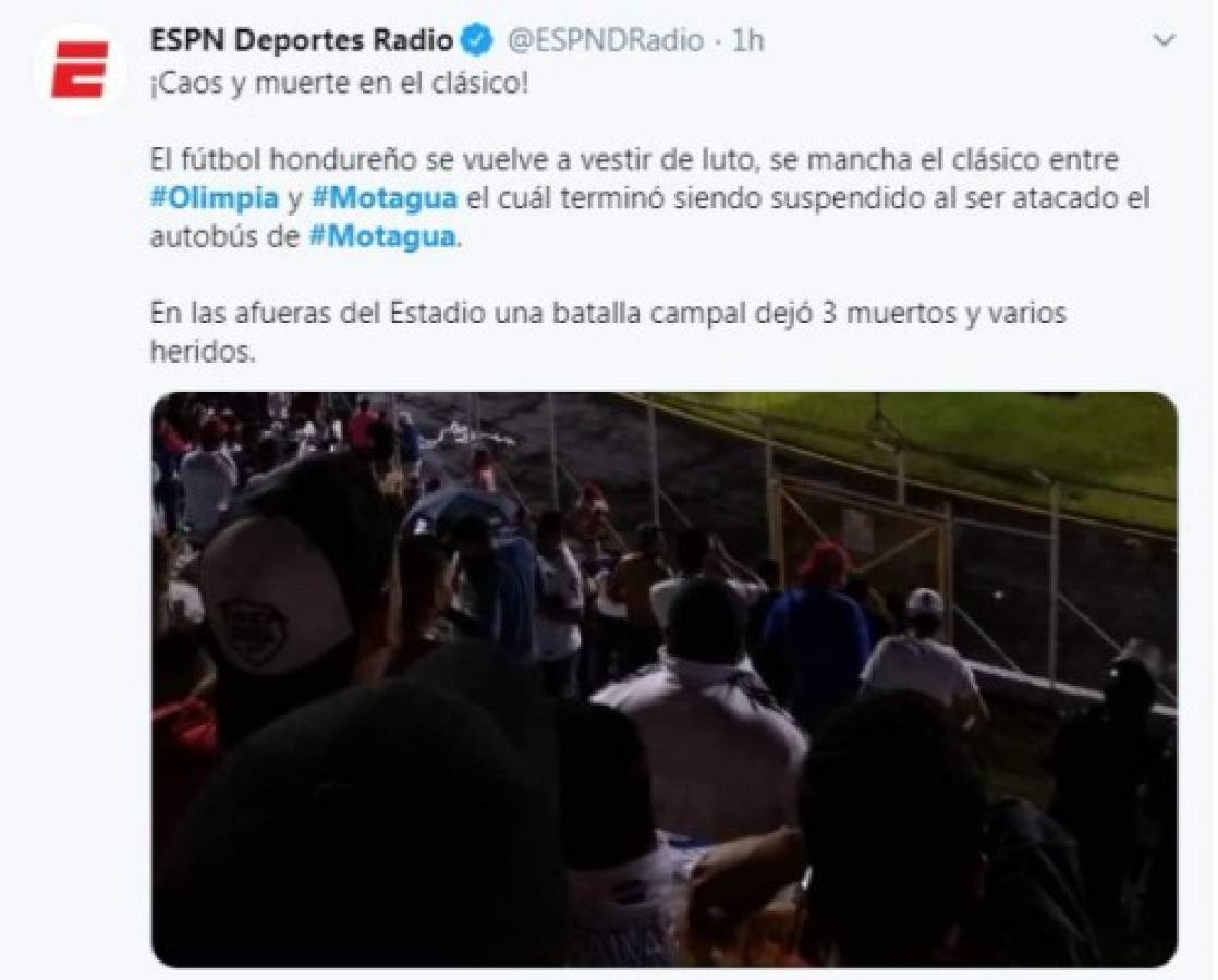 Lo que dice la prensa internacional sobre enfrentamientos entre barras del Olimpia y Motagua