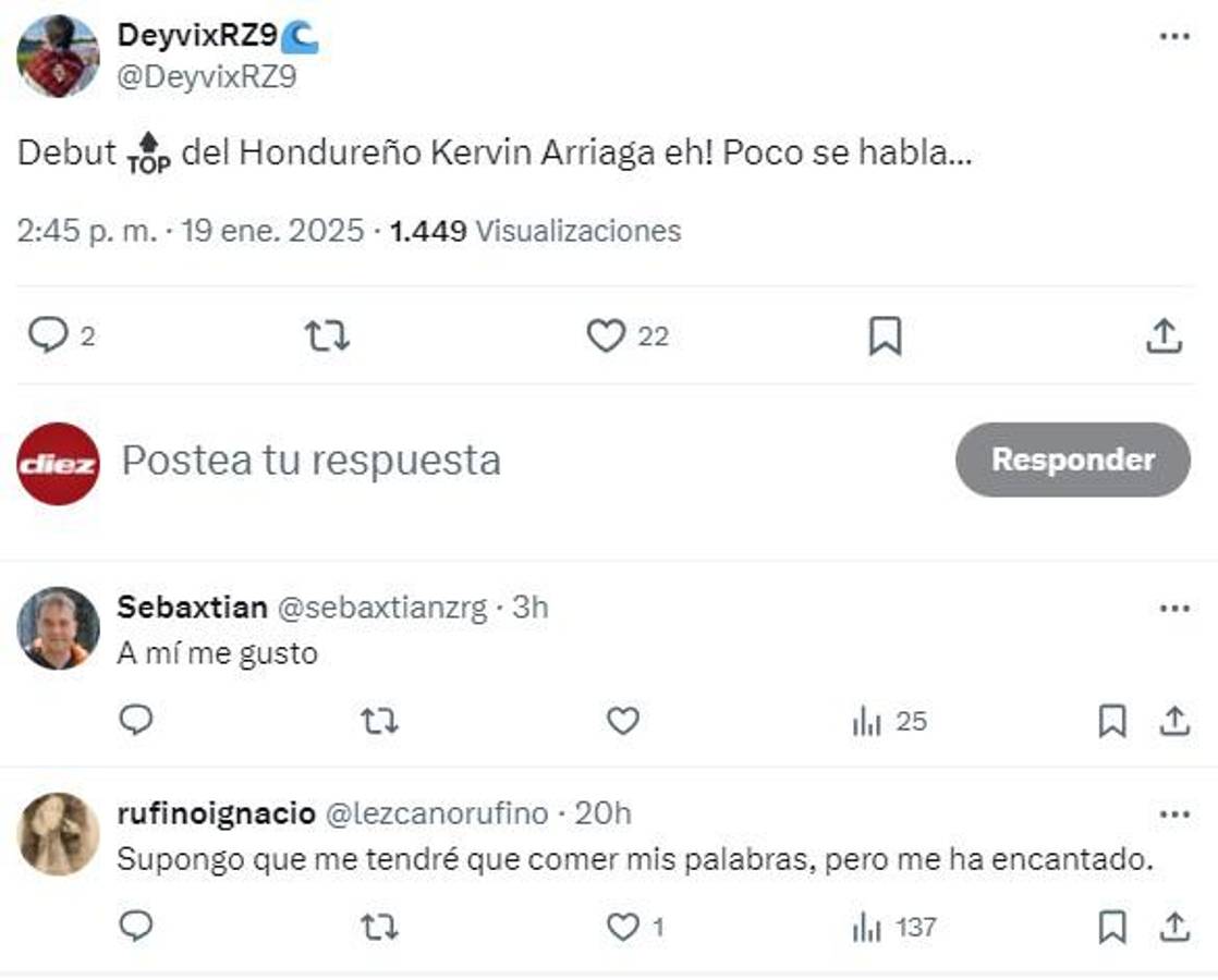 Lo que dice la afición de España sobre el debut de Kervin Arriaga con el Zaragoza; se rinden ante el hondureño: “es top”