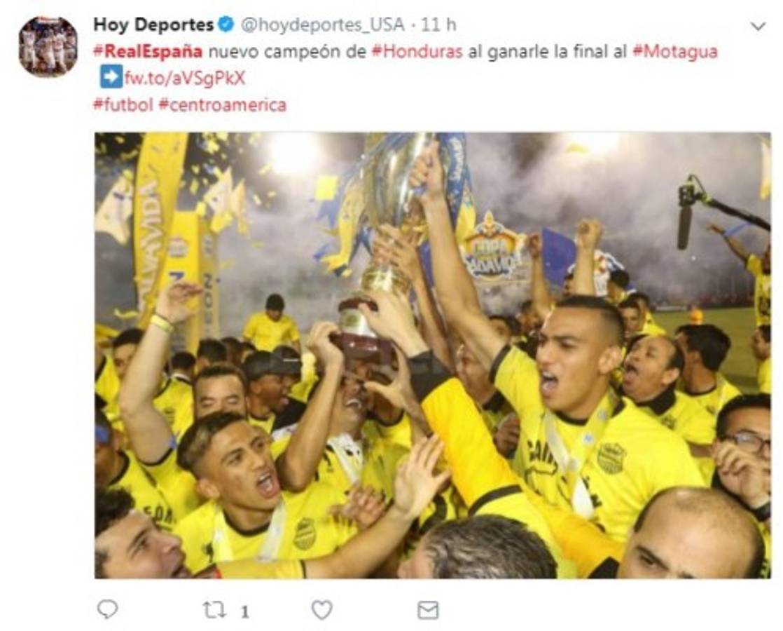 Así felicitan los medios internacionales al Real España tras levantar la 12