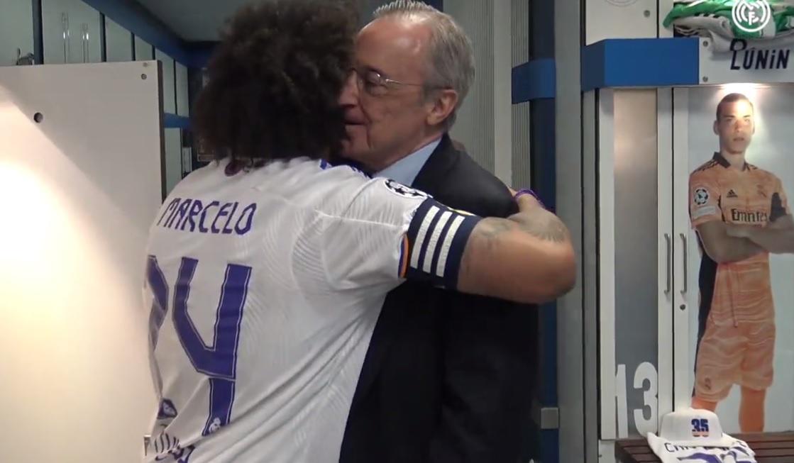 Nuevas fotos del festejo del Real Madrid: Regalo especial para Ancelotti y emotivo abrazo de Florentino Pérez con Marcelo