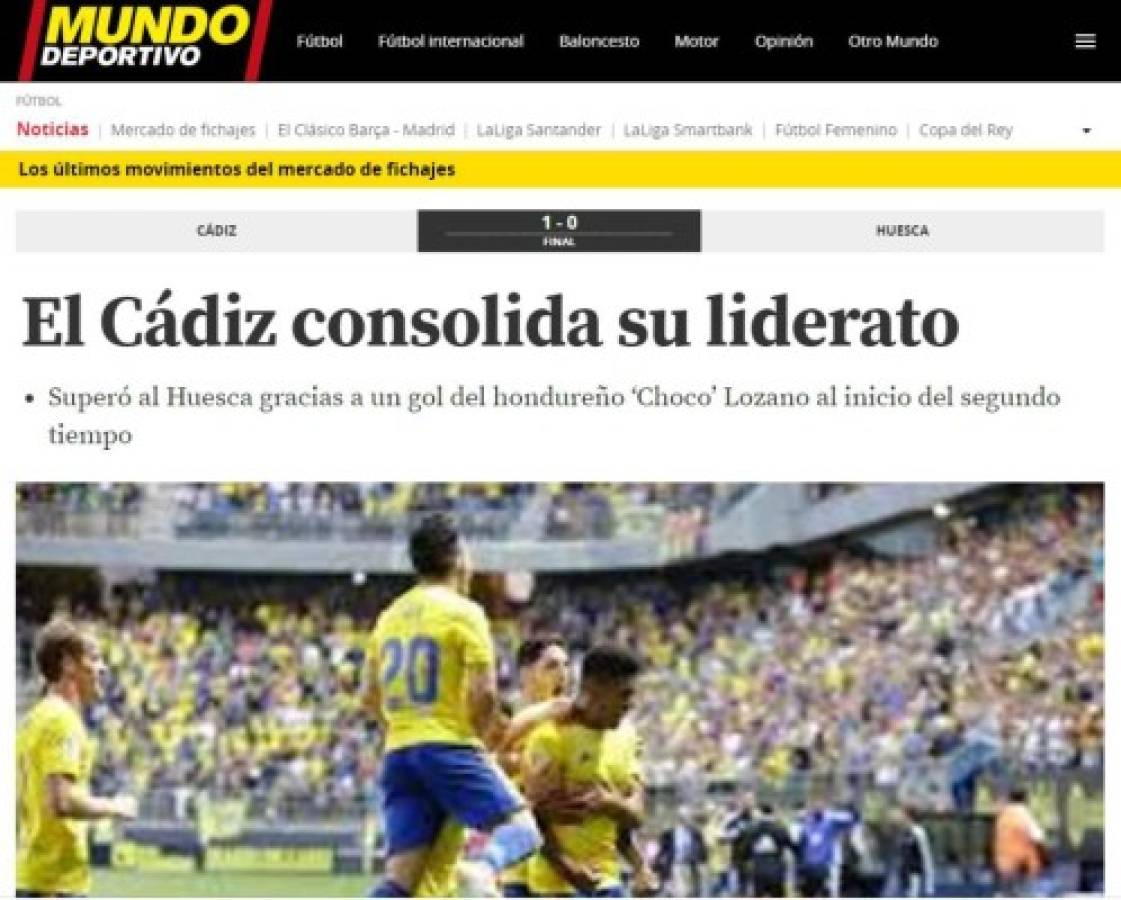 ¡Alaban a Choco! Lo que dicen los medios españoles sobre el hondureño Antony Lozano