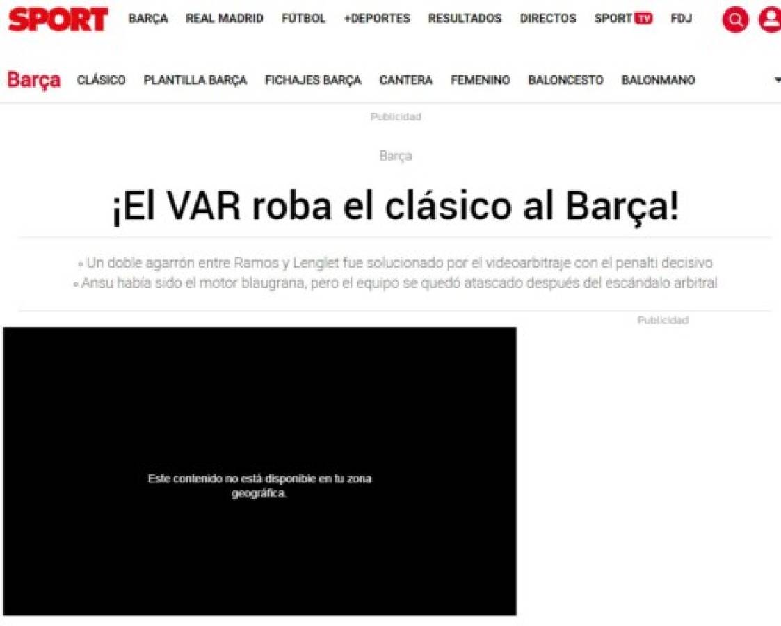 'Inquietante sospecha y vuelve siempre', la prensa mundial sobre el 'asalto' del Real Madrid al Barcelona