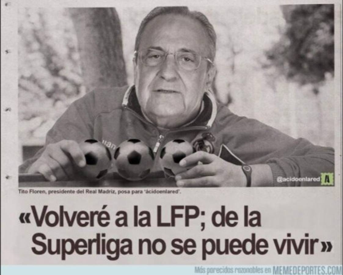 Los nuevos memes liquidan a Florentino Pérez y el Real Madrid tras la caída de la Superliga   